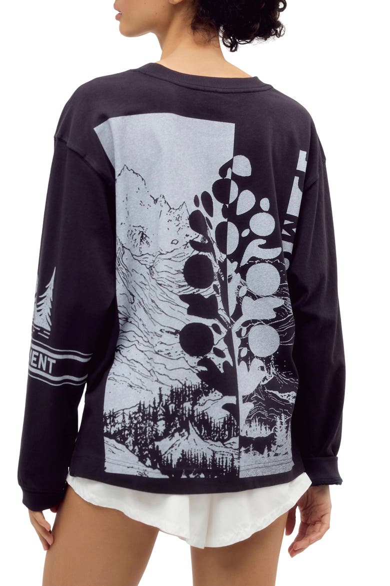 Logo Hustle Layer Long Sleeve Graphic Tee, Alternate, color, MOUNTAIN BLACK COMBO
