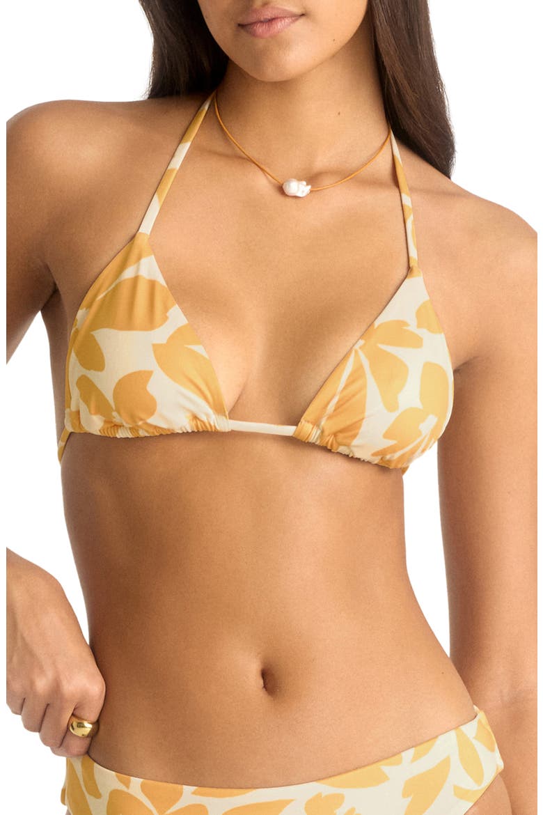 Gia Triangle Bikini Top, Main, color, CREAMSICLE