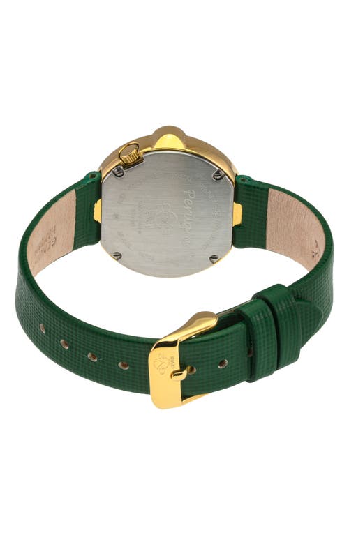 Gv2 Perugia Diamond Leather Strap Watch, 33mm In Green