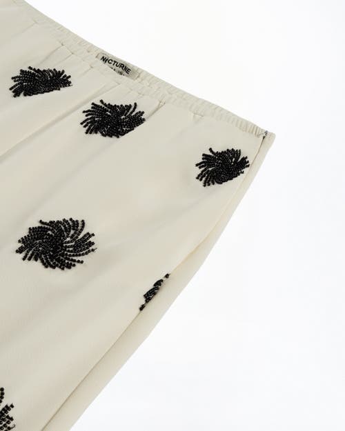 Nocturne Embellished Bootcut Pants In Animal Print