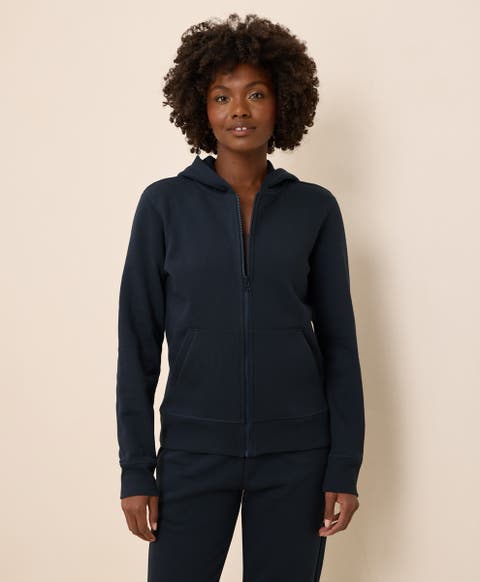 Organic Cotton Brushed Fleece Zip Hoodie