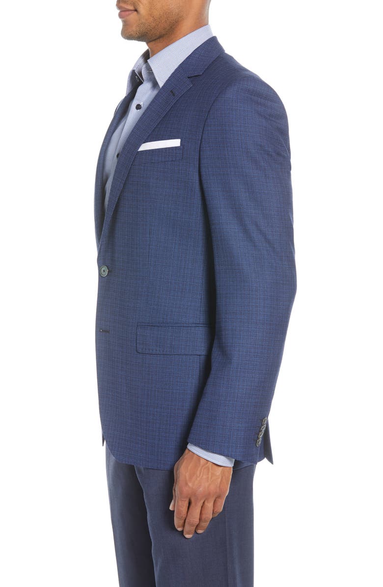 BOSS Hutsons Trim Fit Check Wool Sport Coat, Alternate, color, 