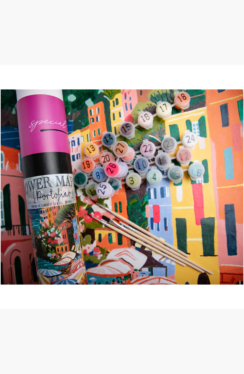 Pink Picasso Kits Portofino Flower Market Paint by Numbers Kit, Alternate, color, Multicolor