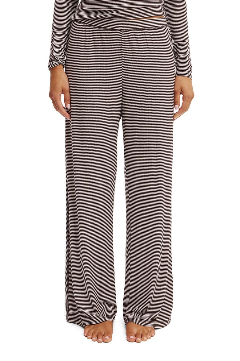 Women's Airy Soft Wide Leg Pant, Main, color, Pink Kiss Chocolate Plum