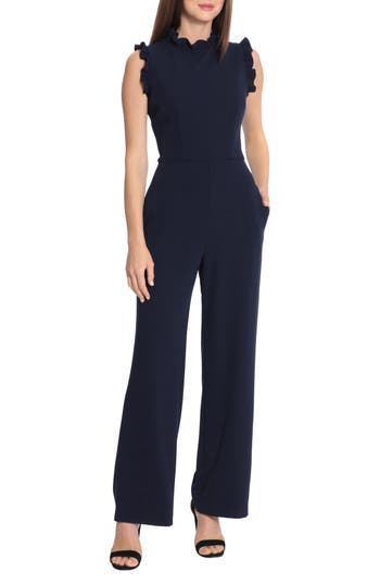 Maggy London Ruffle Sleeveless Jumpsuit