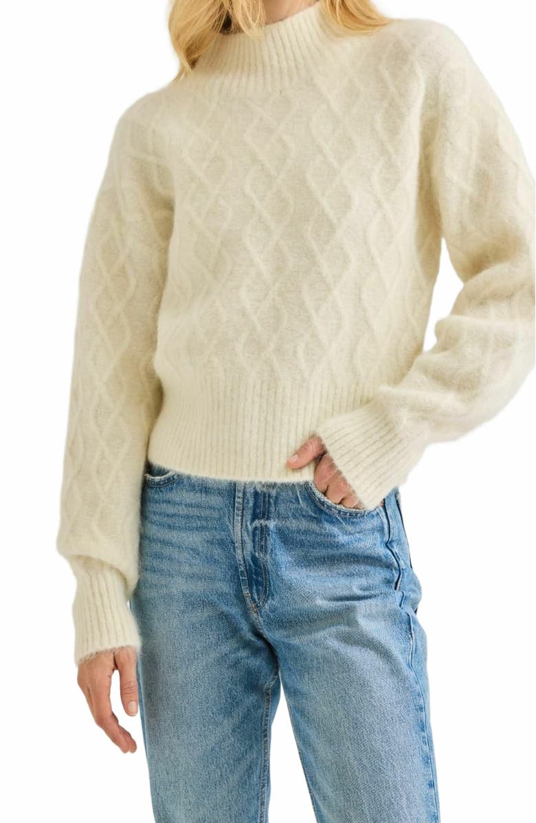 Rebecca Taylor Yael Sweater, Alternate, color, Eggshell