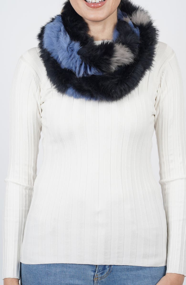 Love Token Genuine Rabbit Fur Infinity Scarf, Alternate, color, 