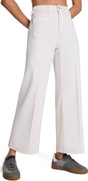 SPANX® SPANXshape™ Authentic 360 Patch Pocket Crop Wide Leg Jeans