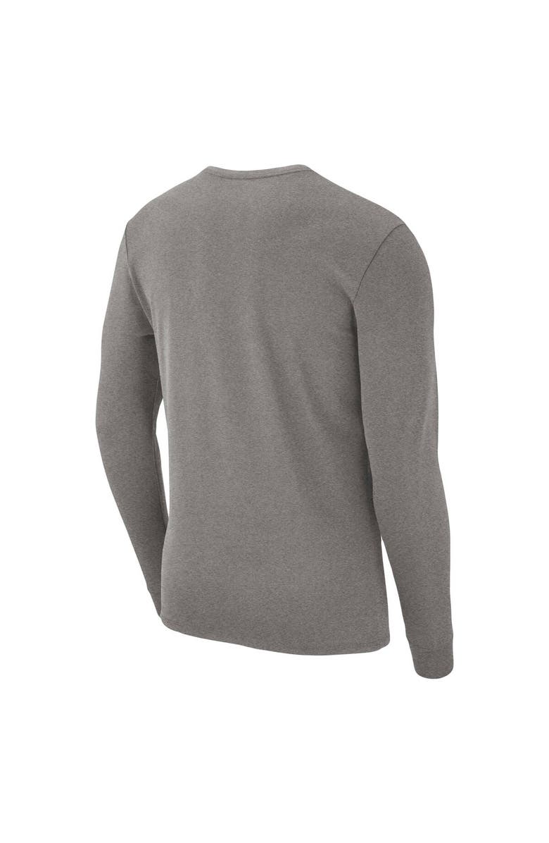 Nike Men's Nike Heather Gray Oklahoma Sooners Arch 2-Hit Long Sleeve T-Shirt, Alternate, color, 