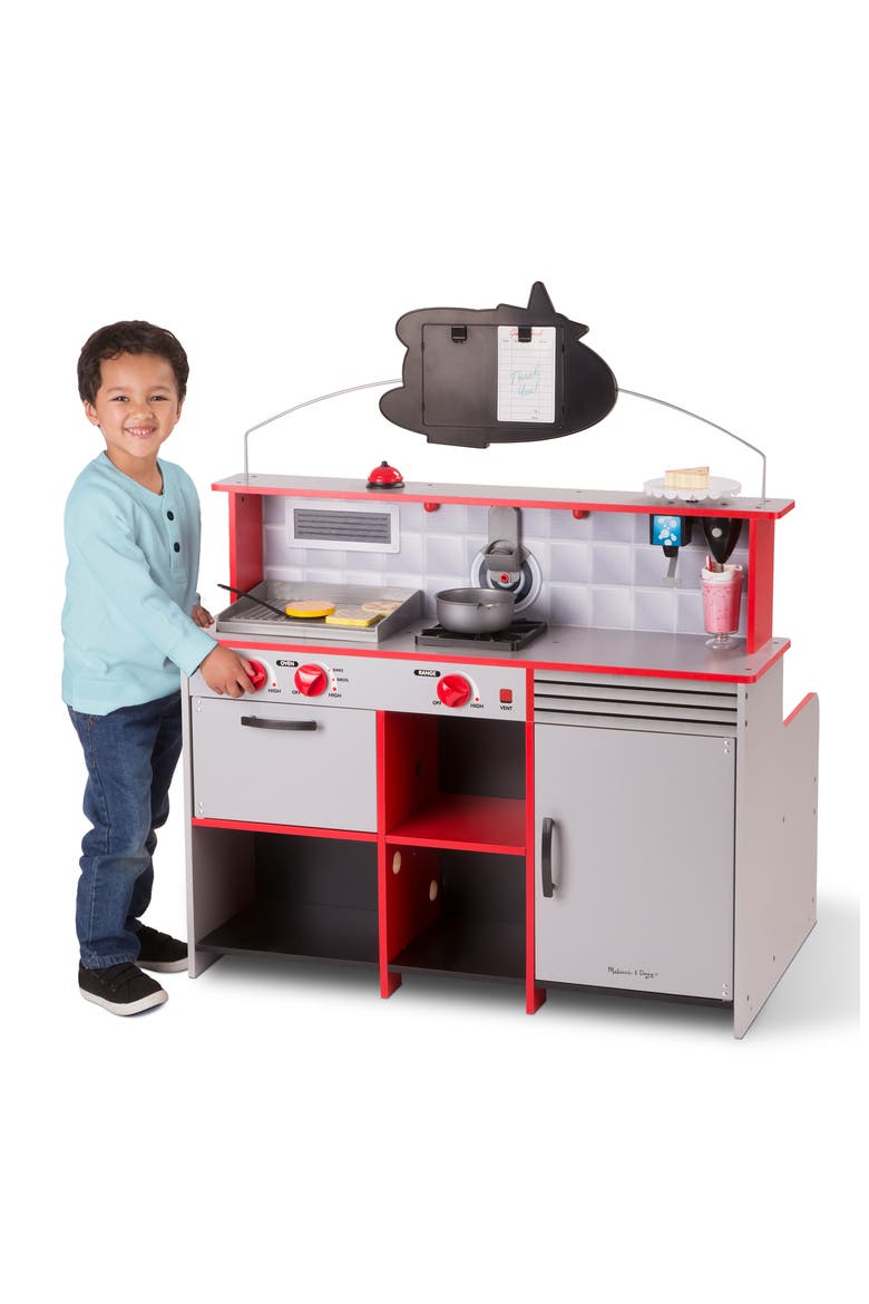 Star Double Sided Diner & 41-Piece Restaurant Playset, Alternate, color, MULTI