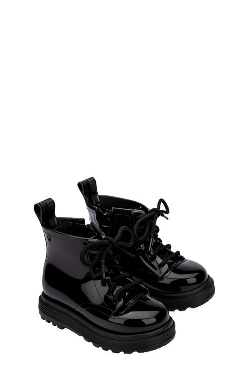 Mini Melissa Kids' Coturno Combat Boot In Black