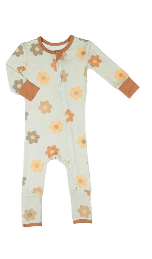 Everly Grey Convertible Romper Fitted Long Sleeve Pajama In Neutral