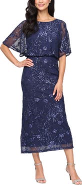 SL FASHIONS Sequin Blouson Bodice Gown