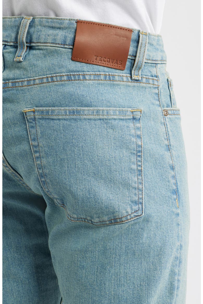 Slim Straight Stretch Denim Jeans, Alternate, color, LIGHT STONE WASH