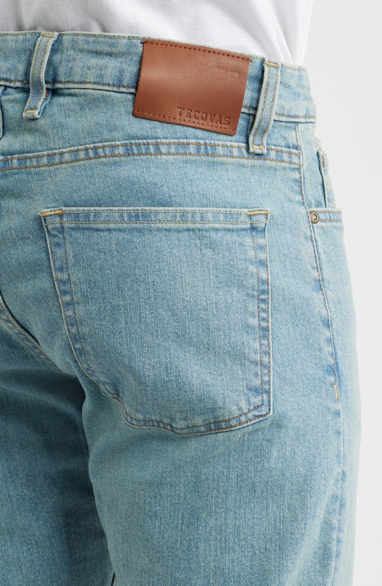 Tecovas Slim Straight Stretch Denim Jeans, Alternate, color, Light Stone Wash