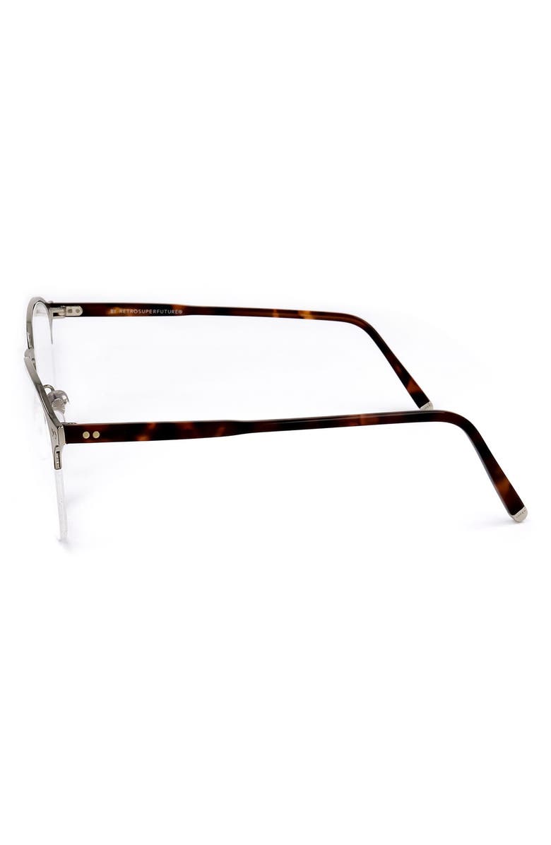 SUPER by RETROSUPERFUTURE<sup>®</sup> 54mm Half Rim Round Reading Glasses, Alternate, color, Silver