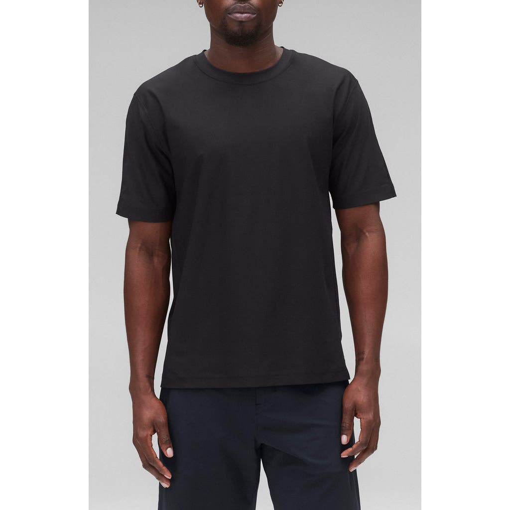 Reigning Champ Playoff Tech Piqué T-shirt In Black