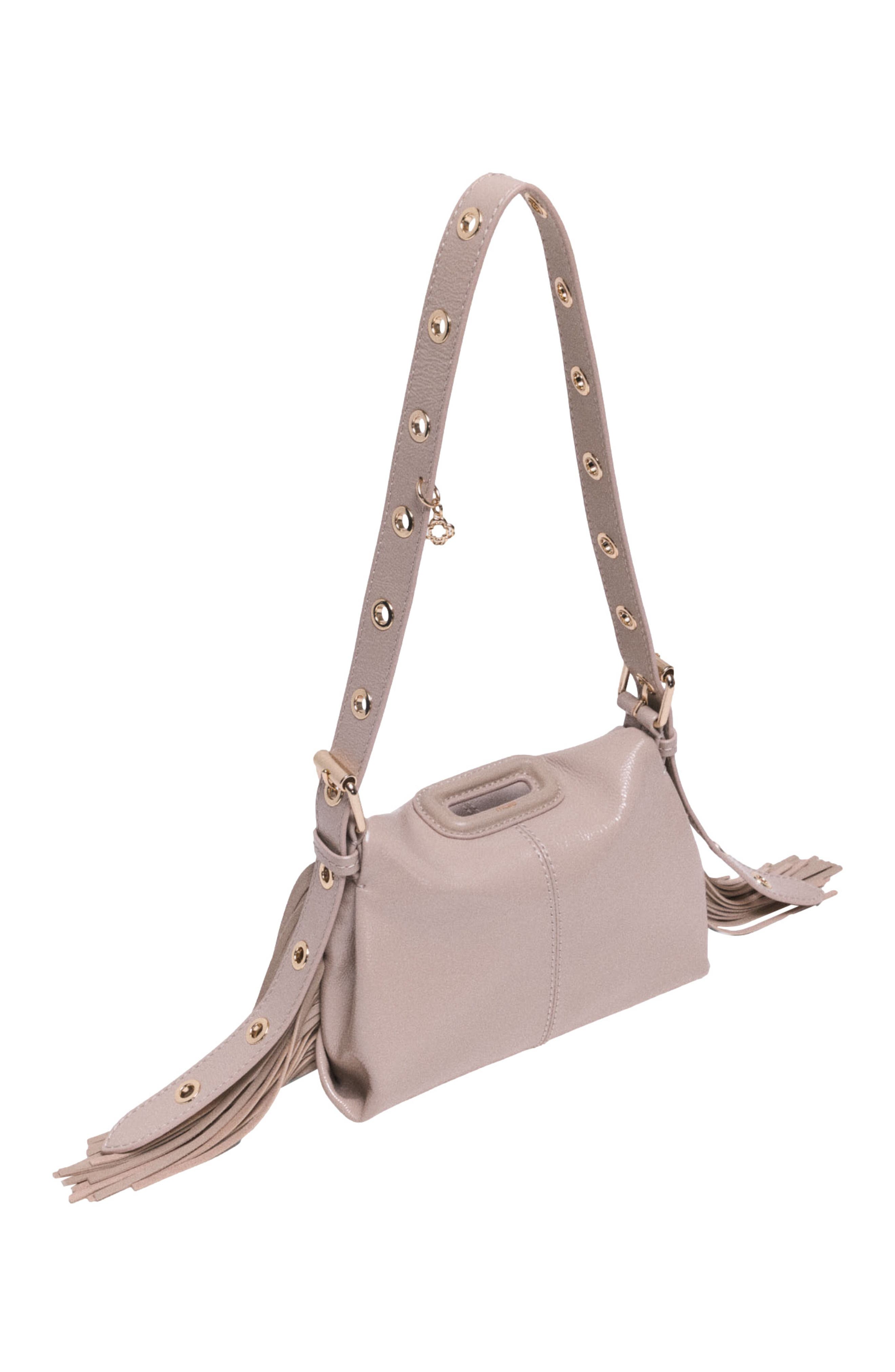 maje Naplak leather Miss M Mini bag, Alternate, color, Navy