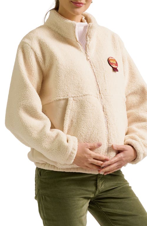 Zzdnu Cache Couer Sasha Maternity & Babywearing Fleece Jacket In Neutral
