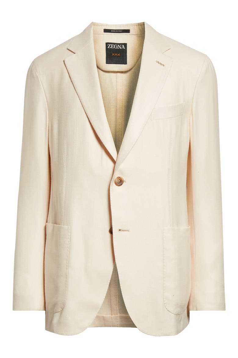 Couture Cashmere, Silk & Linen Sport Coat, Alternate, color, LIGHT BEIGE