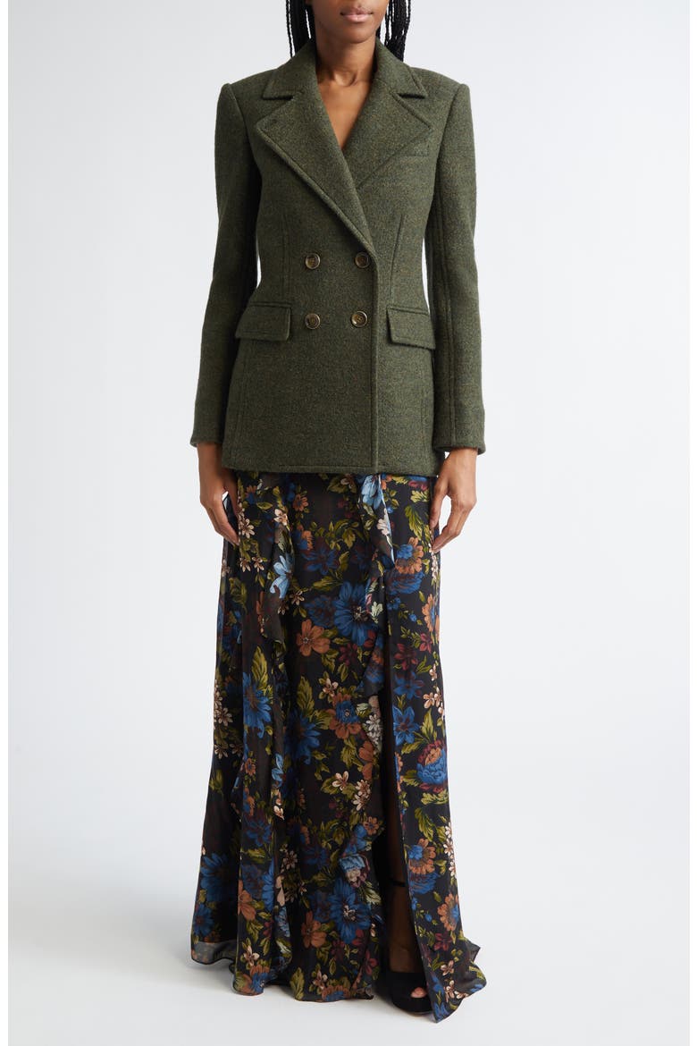 Duran Virgin Wool Coat, Alternate, color, CYPRESS
