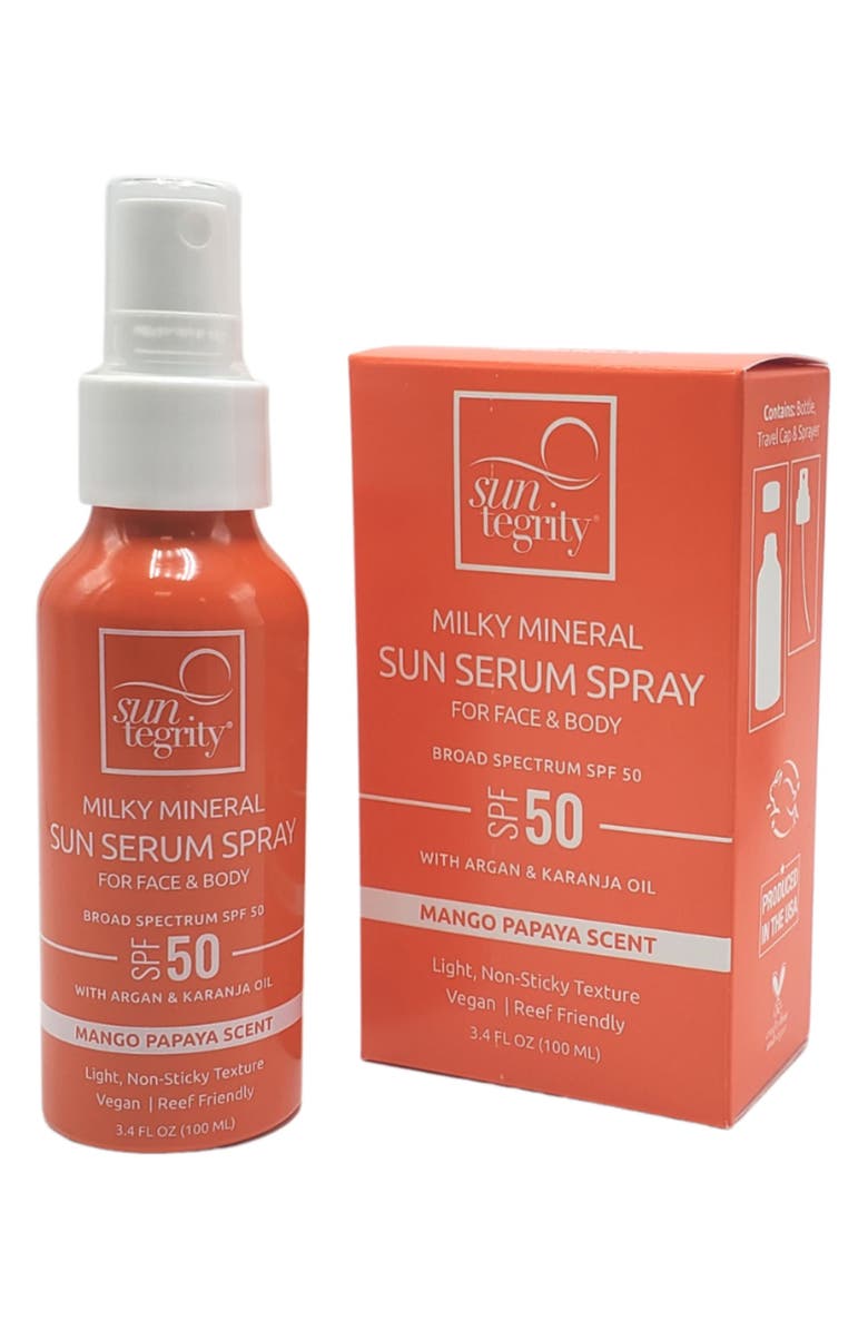 SUNTEGRITY Milky Mineral Sun Serum Spray Broad Spectrum SPF 50, Alternate, color,