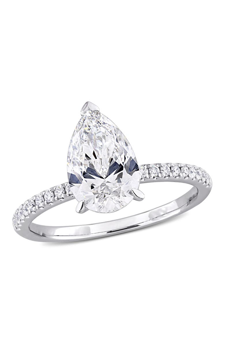 Julianna B. 2-1/6 CTW Lab-Grown Diamond Pear Solitaire Ring 14k, Main, color, White Gold