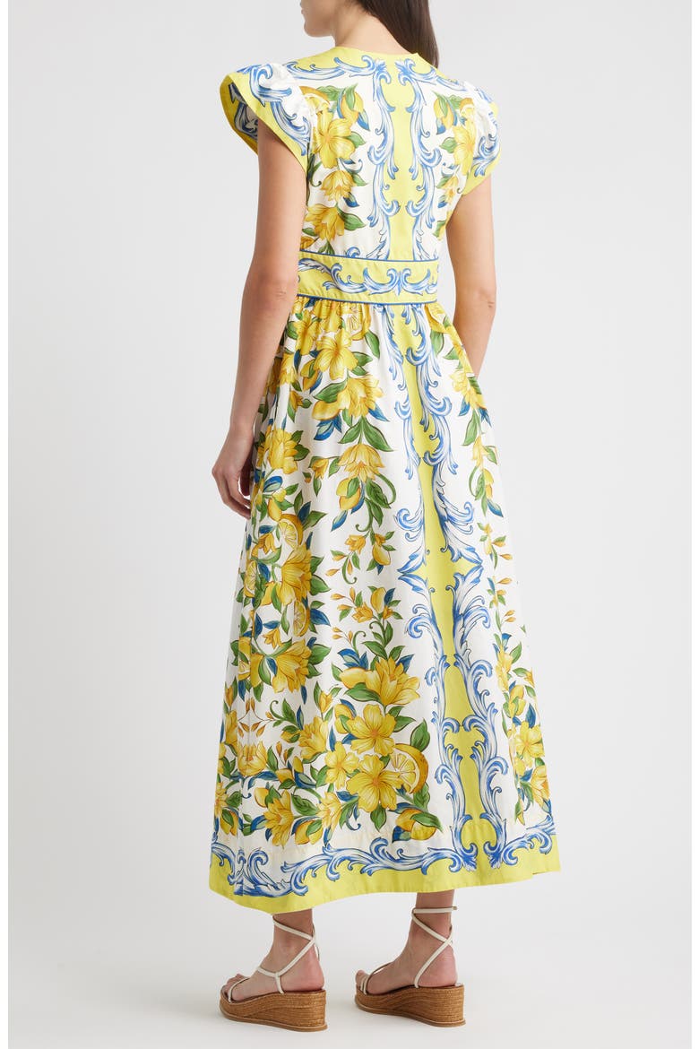 farm rio sicily flowers cotton midi dress FARM Rio Sicily Midi Dress