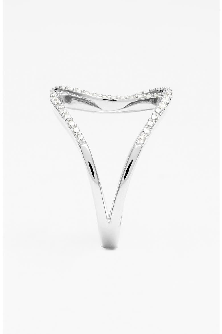 'Desi' Pavé Open Ring, Alternate, color, SILVER