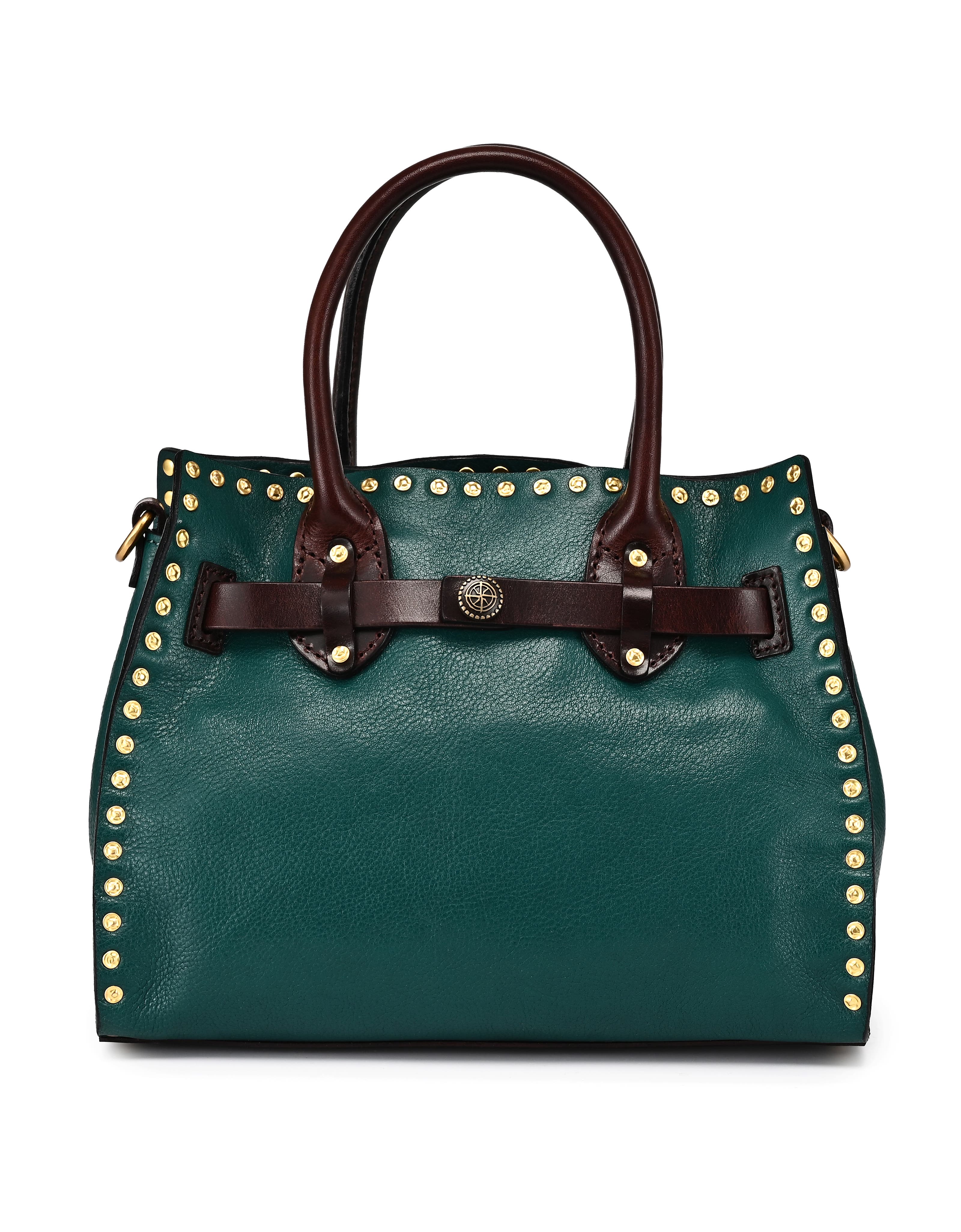 OLD TREND Westland Genuine Leather Studded Mini Tote, Alternate, color, Teal