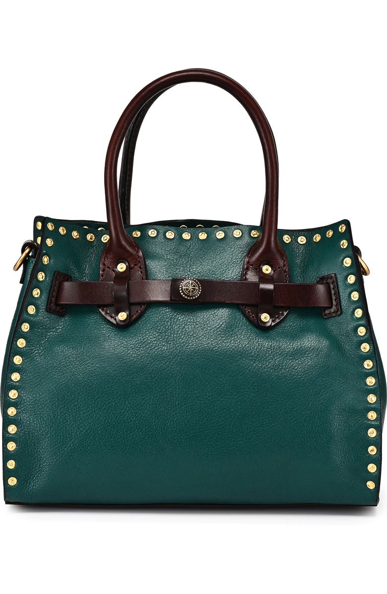 OLD TREND Westland Genuine Leather Studded Mini Tote, Alternate, color, Teal