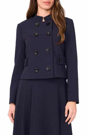 Halogen® Double Breasted Crop Blazer