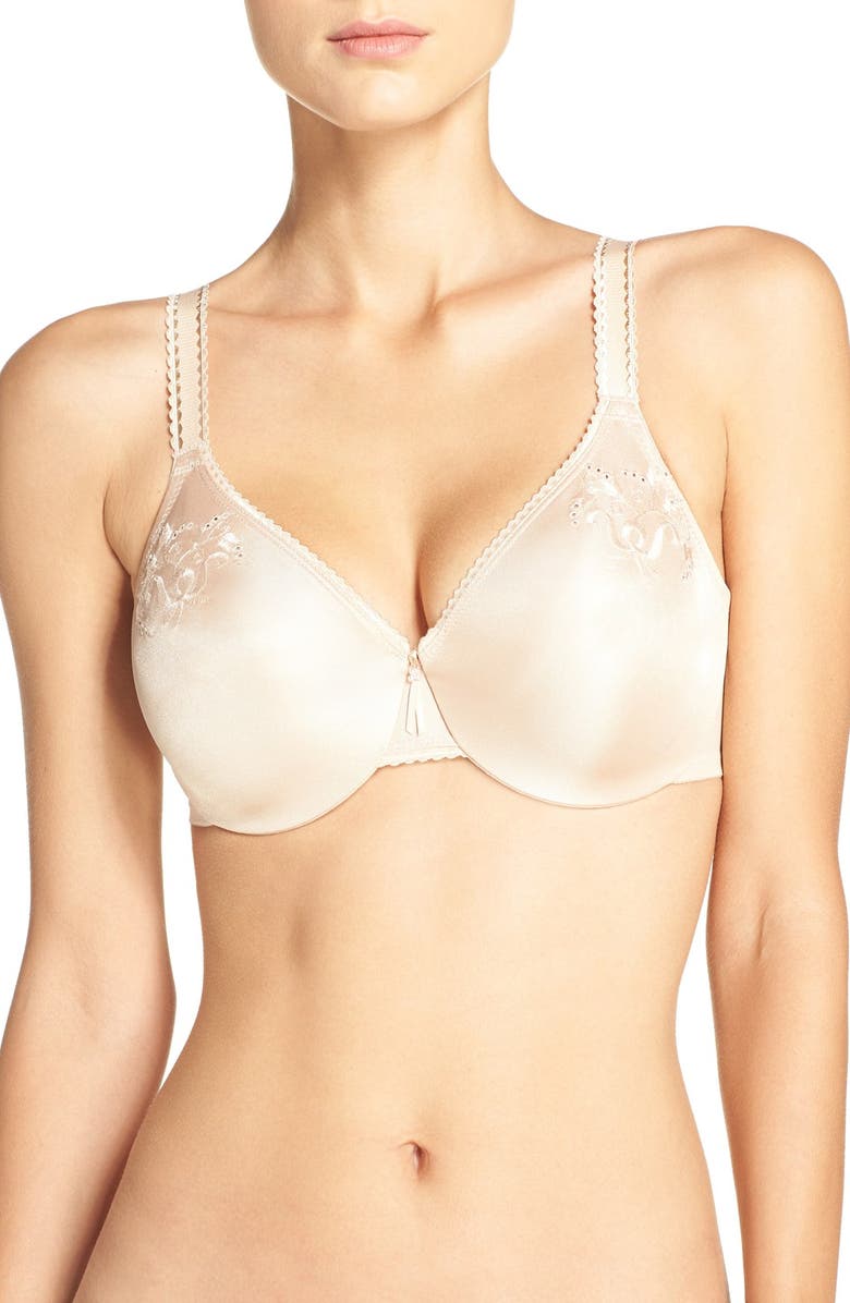Wacoal Slimline Seamless Minimizing Underwire Bra, Main, color, Nude