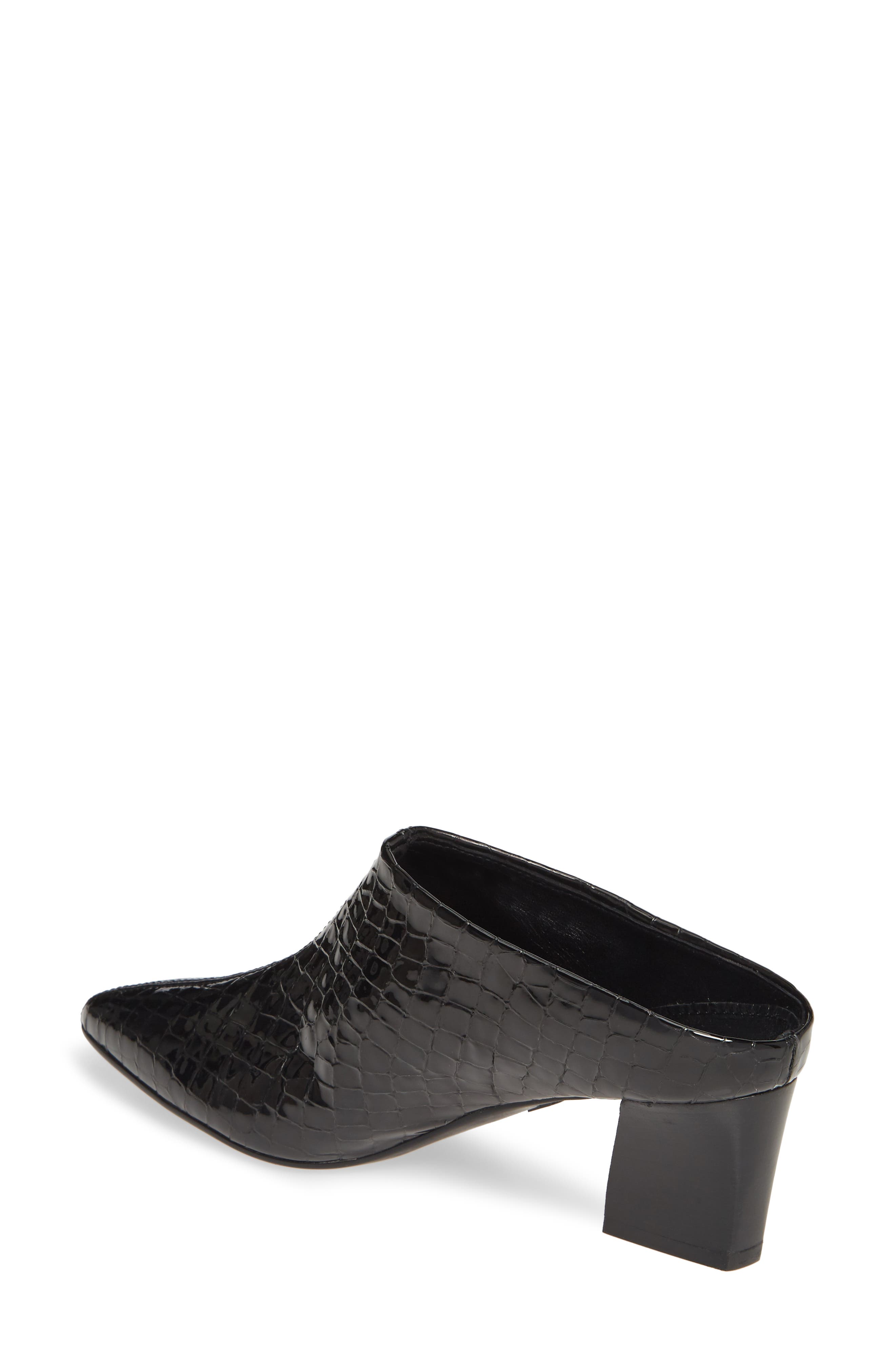 Pointy Toe Mule, Alternate, color, BLACK CROCO