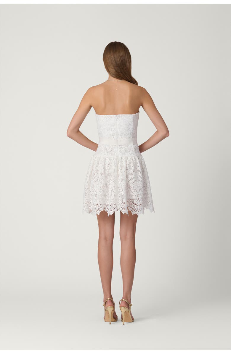 Shoshanna Midnight Medallion Lace Ester Dress, Alternate, color, Porcelain