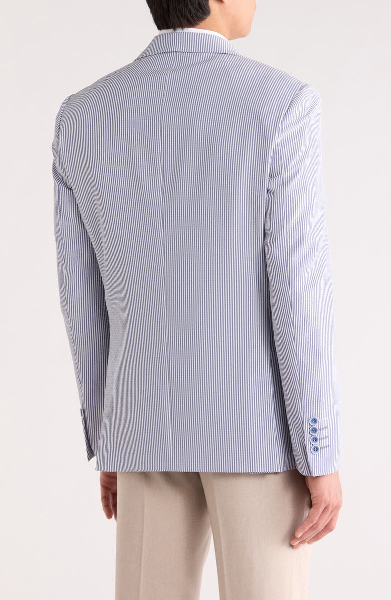 Scotch & Soda Seersucker Modern Fit Sport Coat, Alternate, color, Navy/White