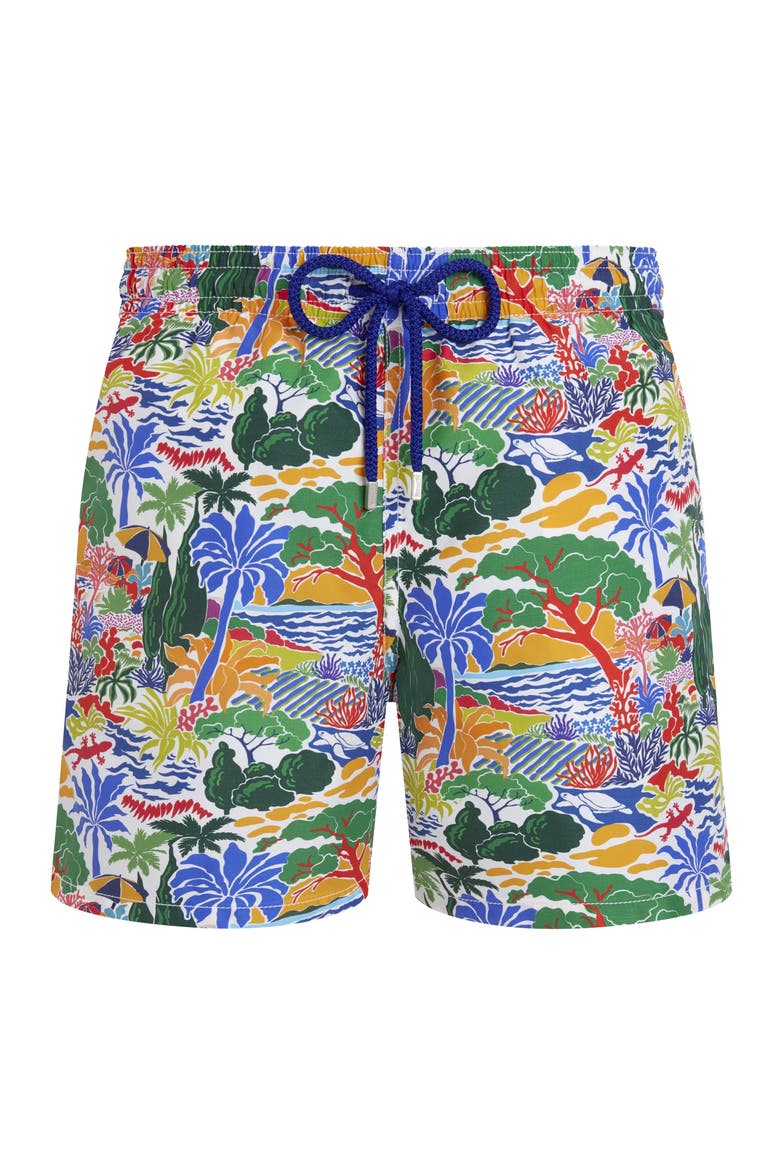 Men Swim Shorts Seaside Life, Main, color, White