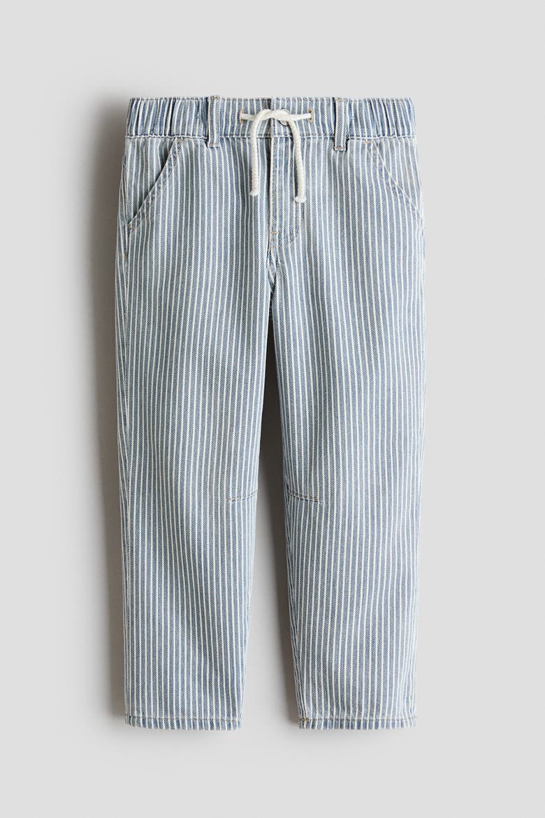 Patterned Denim Joggers, Alternate, color, Denim blue/striped