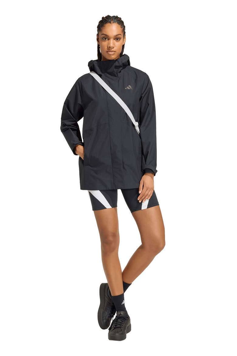 Essentials Rain Parka, Alternate, color, BLACK
