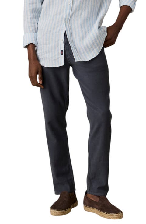 Slim Straight Leg Stretch Terry Cloth Pants
