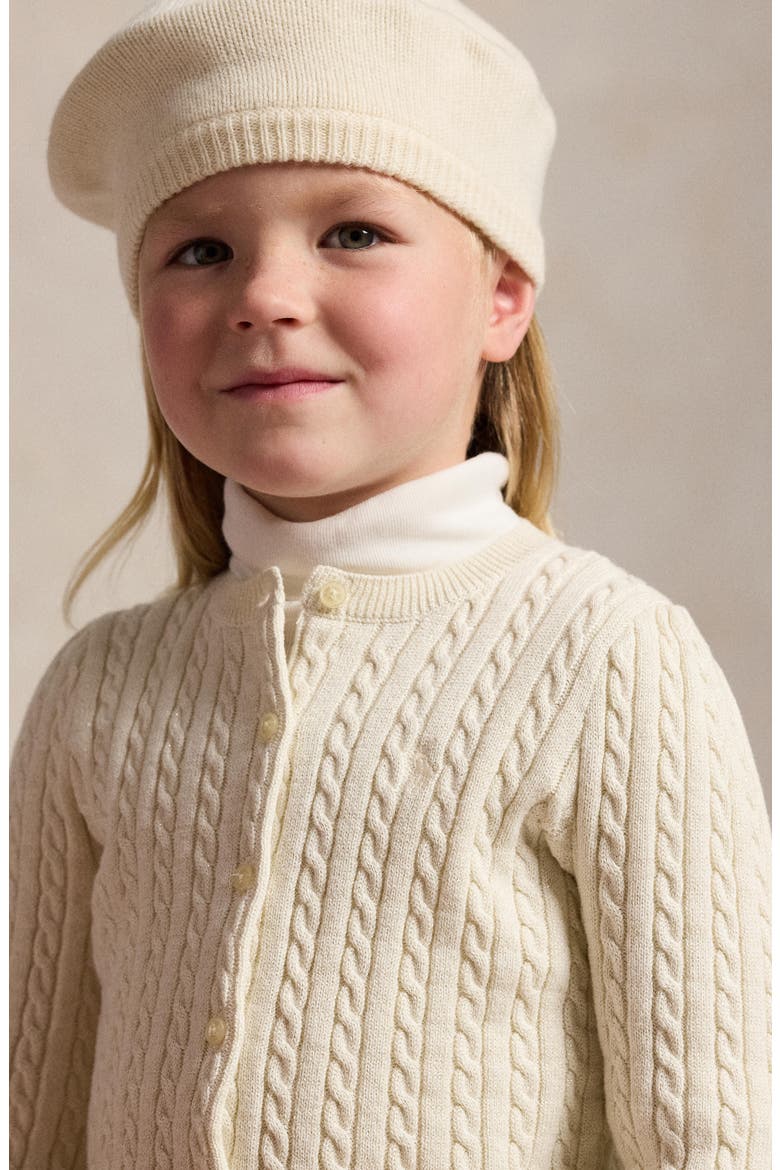 Kids' Mini Cable Stitch Sweater, Alternate, color, CREAM