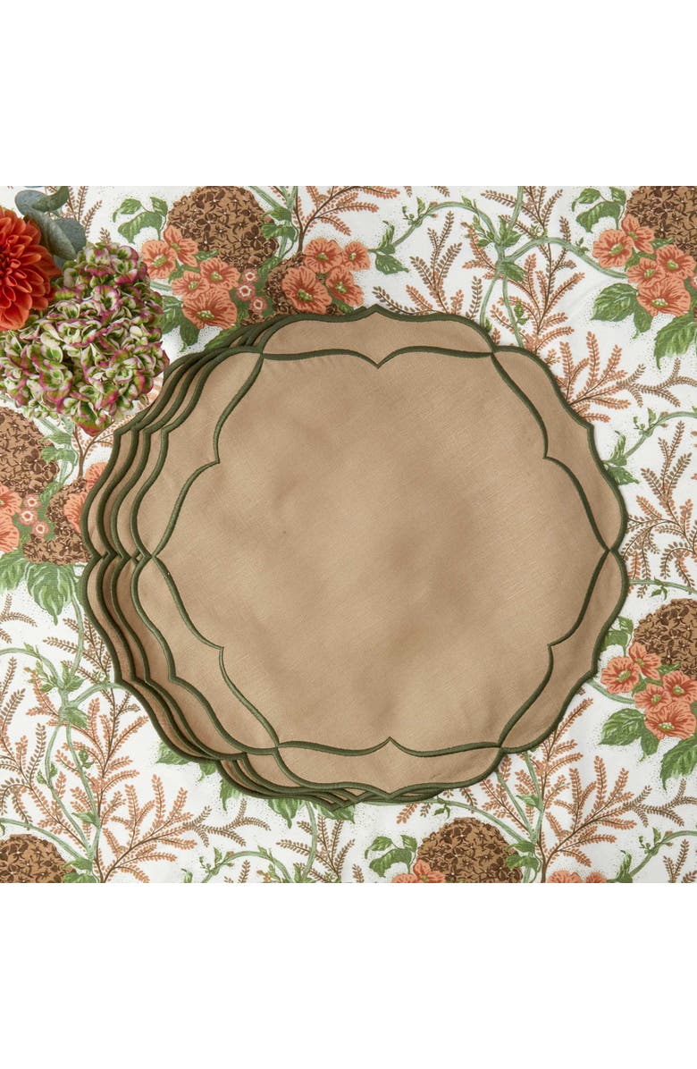 Mrs. Alice Elizabeth Sand & Green Placemats, Main, color, Neutral