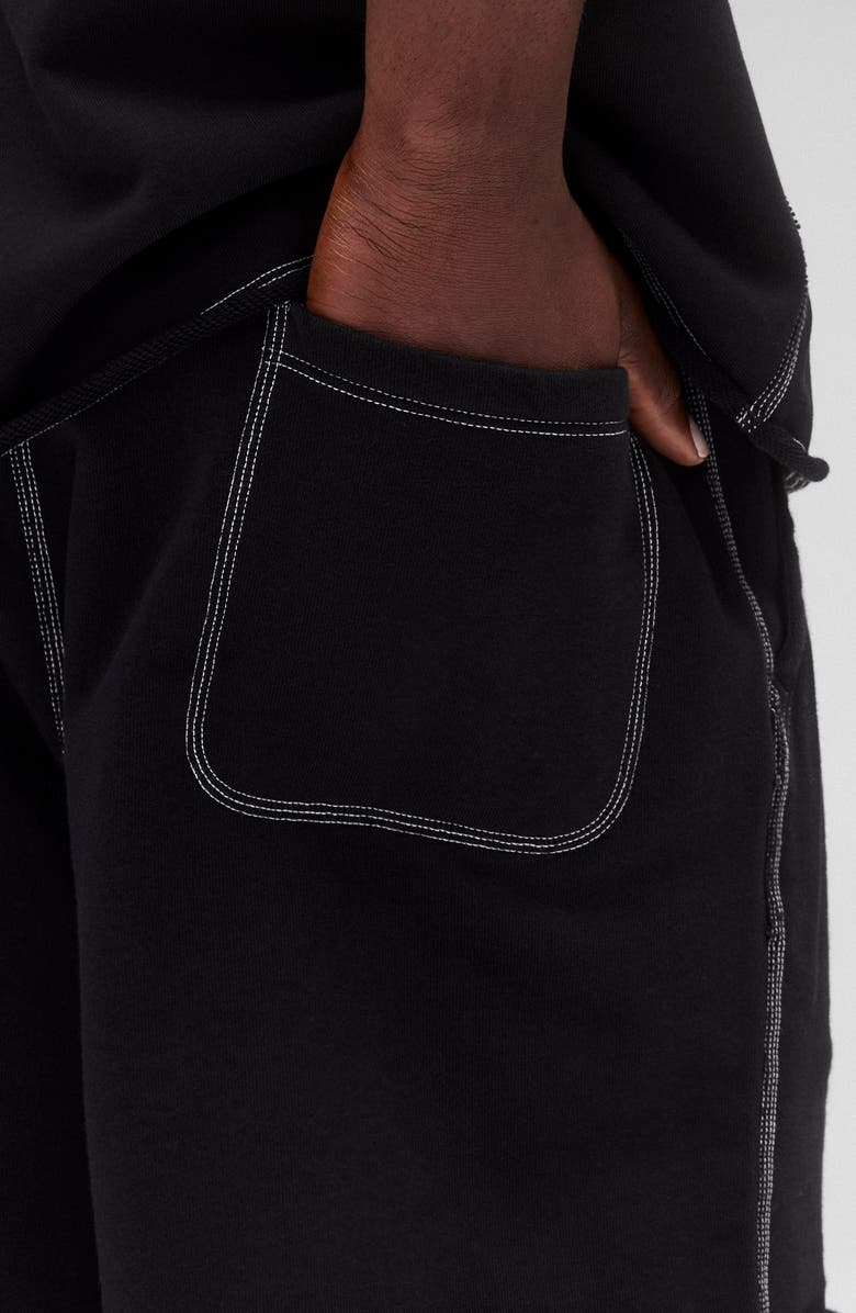 Reigning Champ Lightweight Terry Cutoff Shorts, Alternate, color, Black