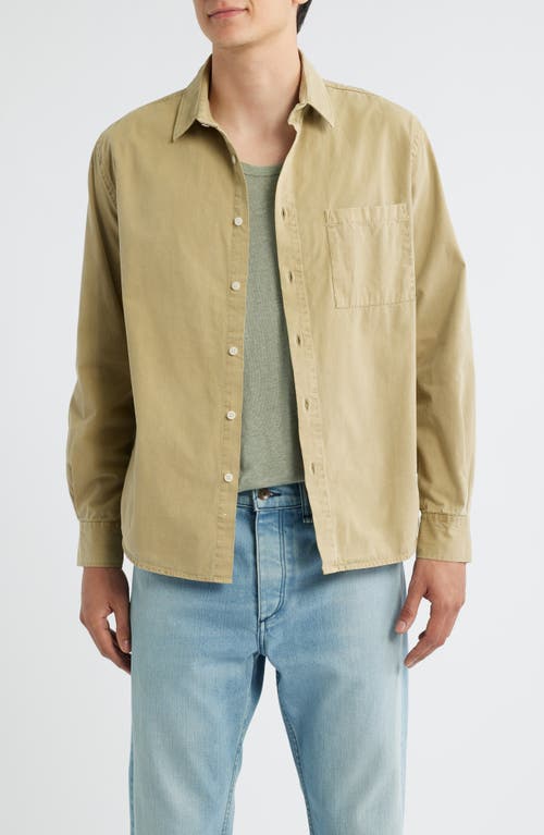 Alex Crane Pac Organic Cotton Button-up Shirt In Green