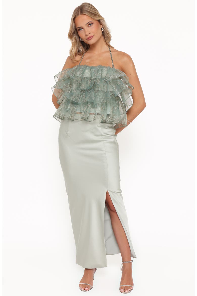 Taelya Flounce Halter Top, Alternate, color, MINT GREEN FLORAL