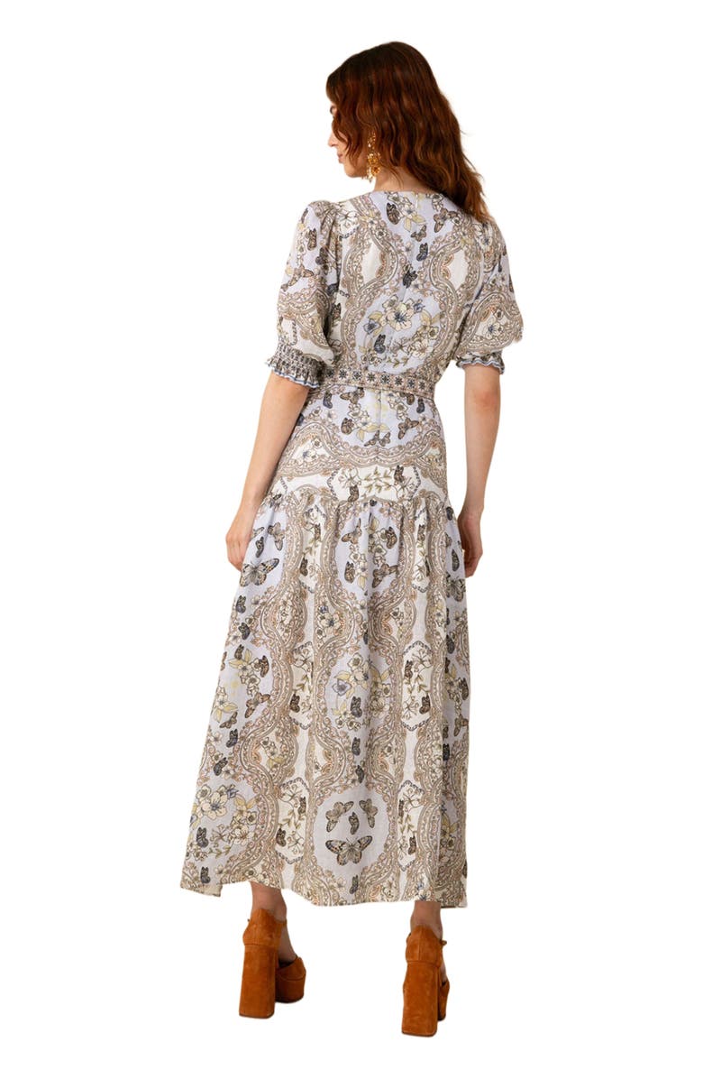 Hale Bob Blair Linen Maxi Dress, Alternate, color, 