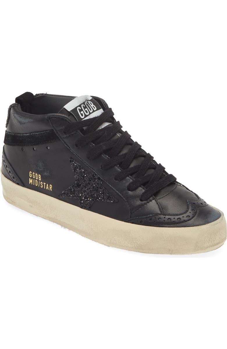 Golden Goose Mid Star Sneaker, Main, color, Black