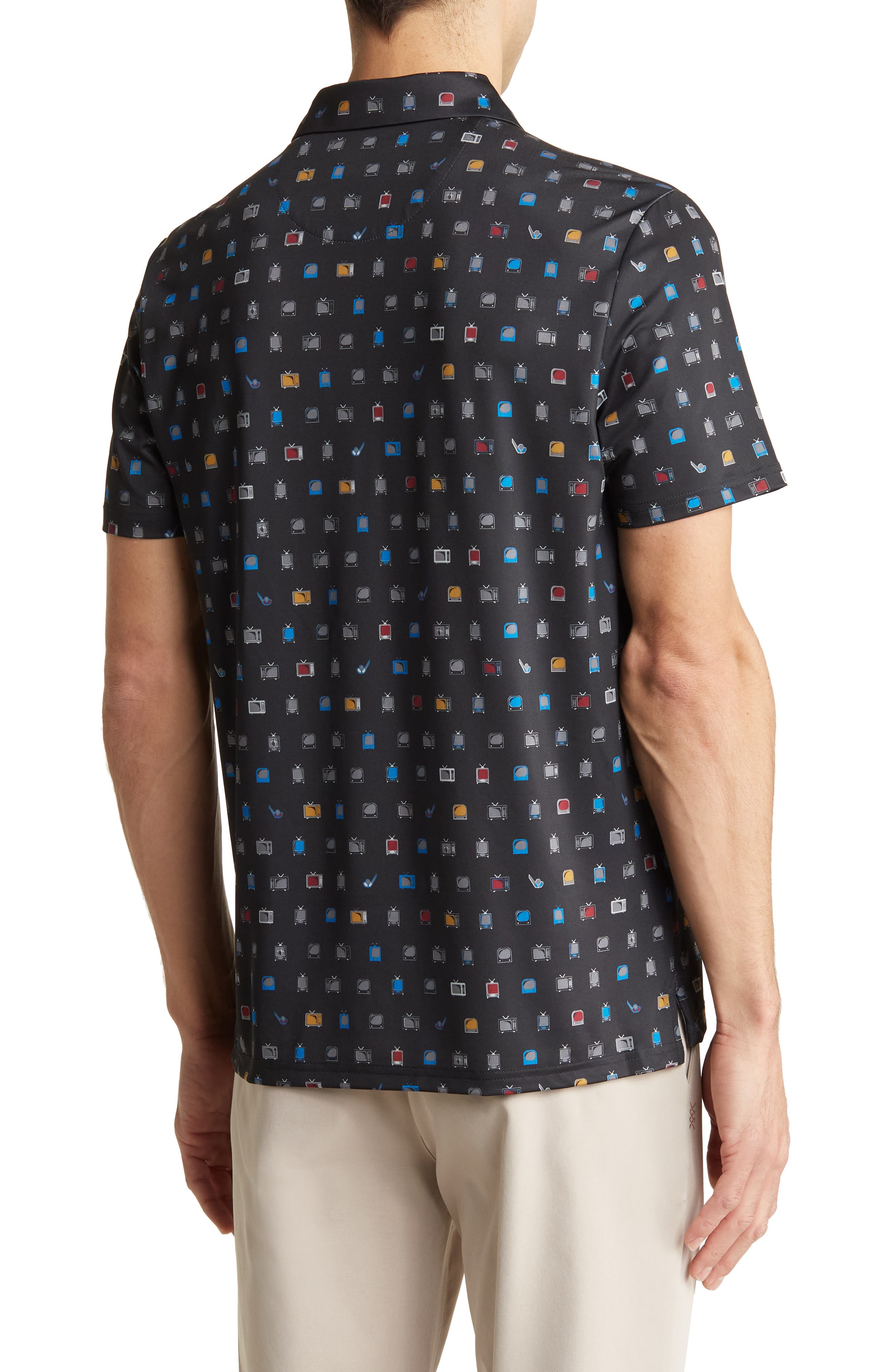 ORIGINAL PENGUIN GOLF TV Print Golf Polo (Men) | Nordstromrack
