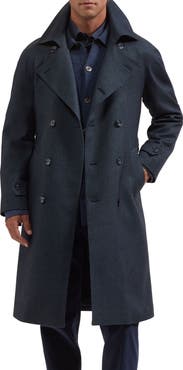 Bugatchi Cotton Double Breasted Coat