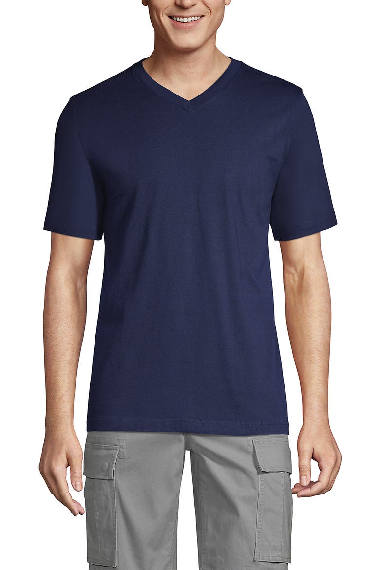 Super-T Short Sleeve V-Neck T-Shirt, Alternate, color, Radiant Navy